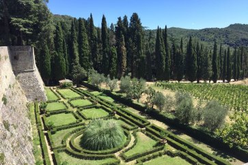 View of the private garden of Brolio